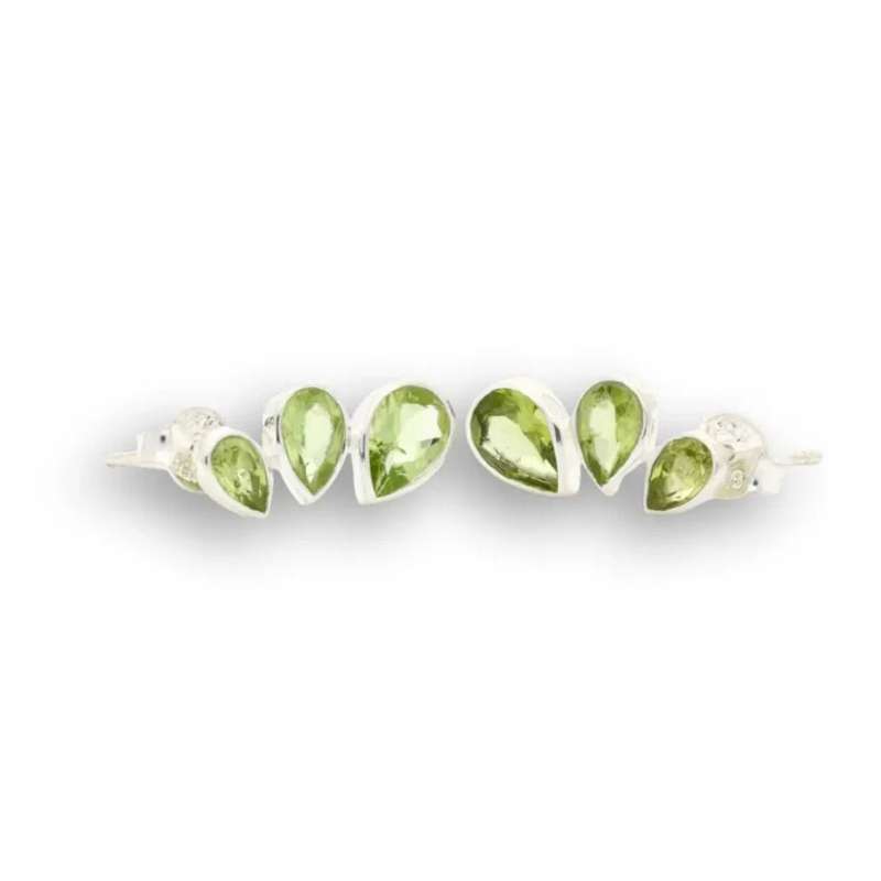 Crystal Cascades: Peridot Earrings