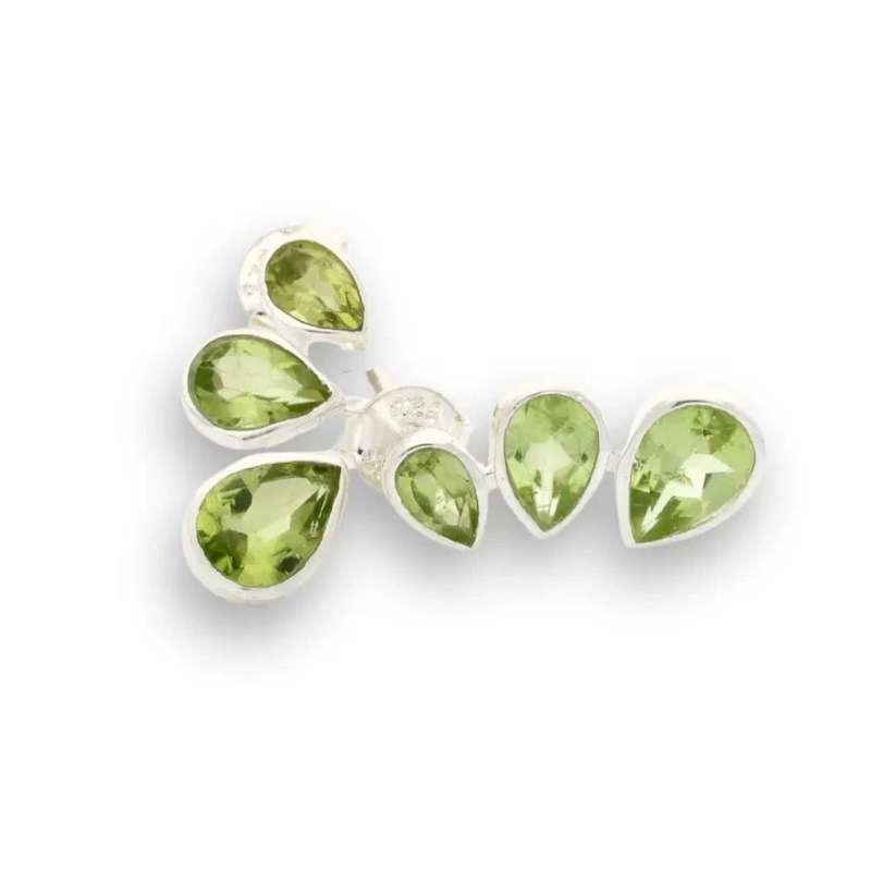 Crystal Cascades: Peridot Earrings