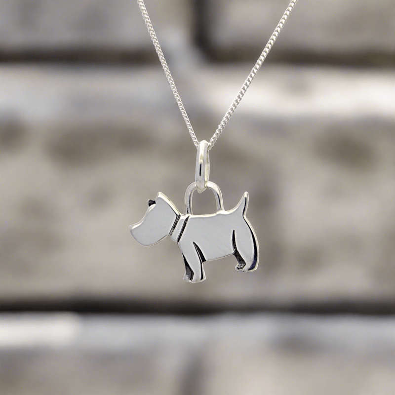 Dog Sterling Silver Necklace