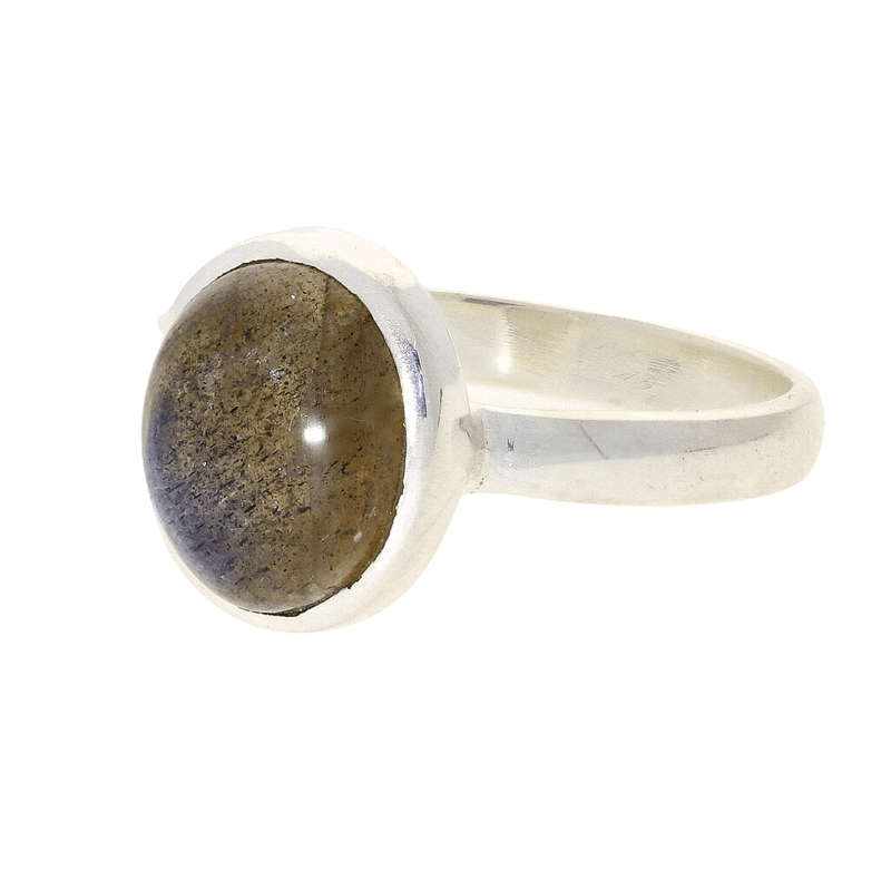 Effortless Style: Contemporary Labradorite Sterling Silver Ring