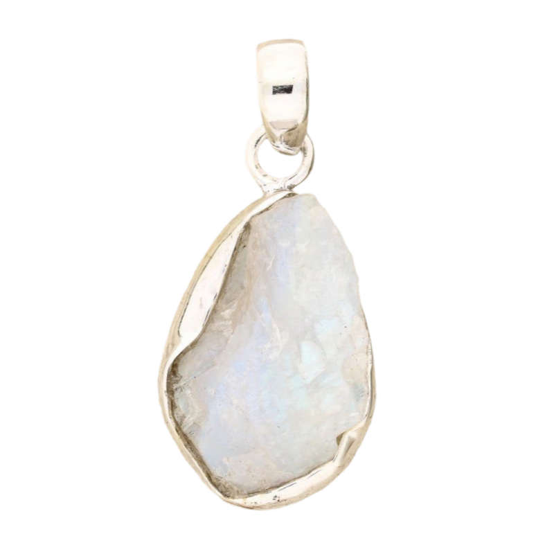 Elemental Aura Rough Moonstone Necklace