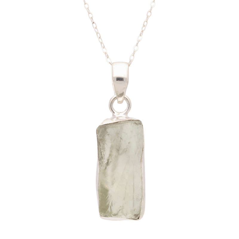 Elemental Aura Rough Prasiolite Necklace