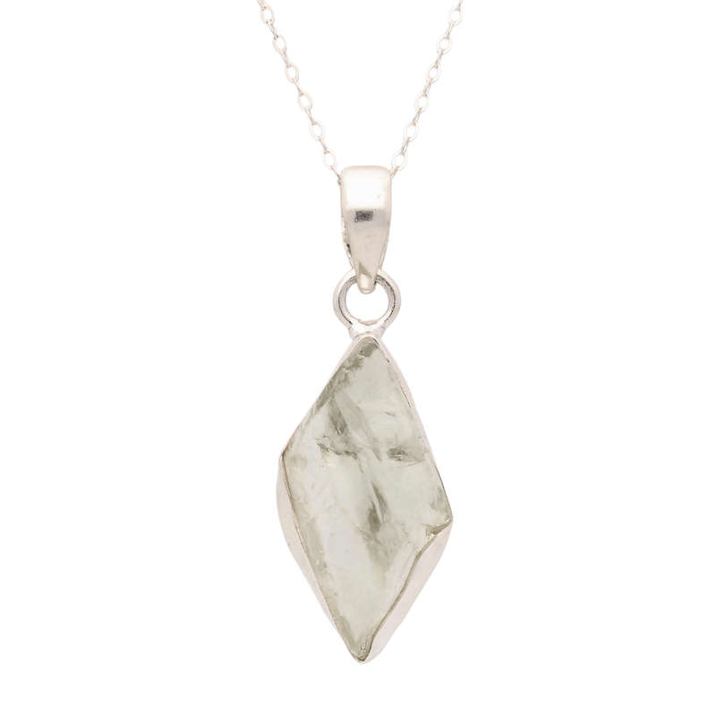 Elemental Aura Rough Prasiolite Necklace