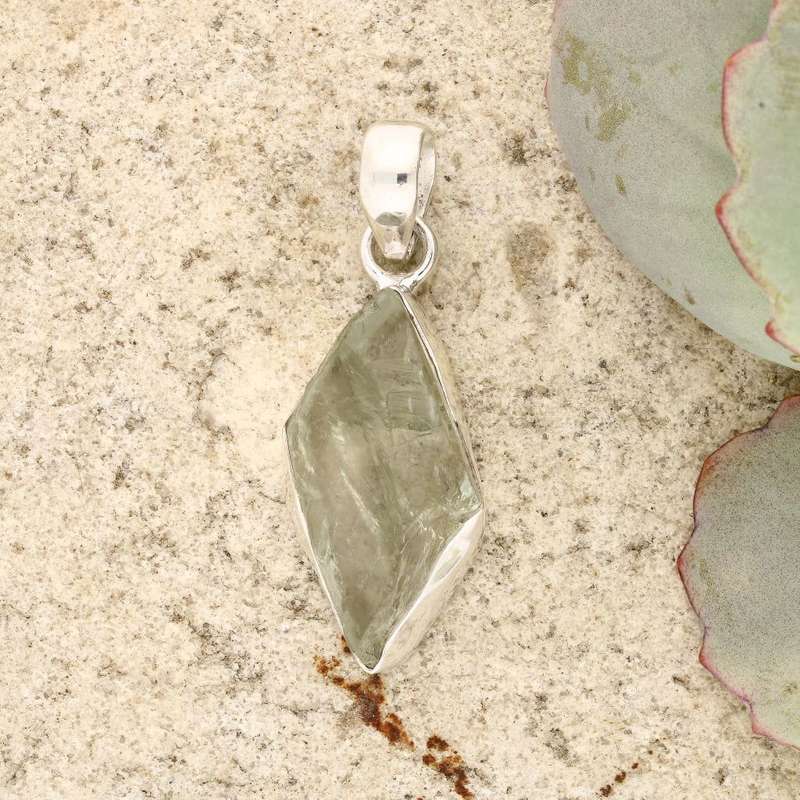 Elemental Aura Rough Prasiolite Necklace