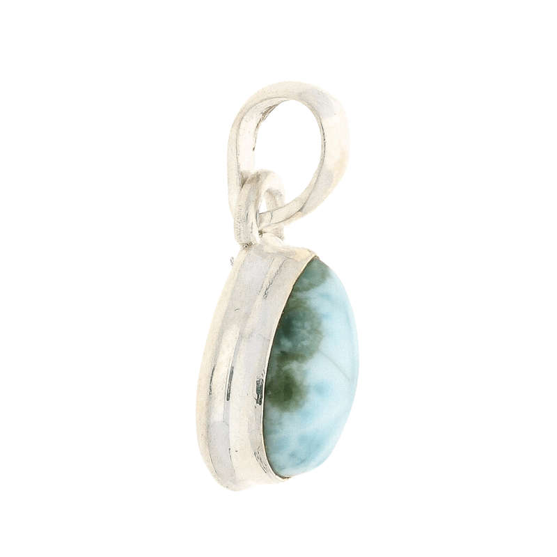 Enchanted Echoes: Larimar Sterling Silver Necklace