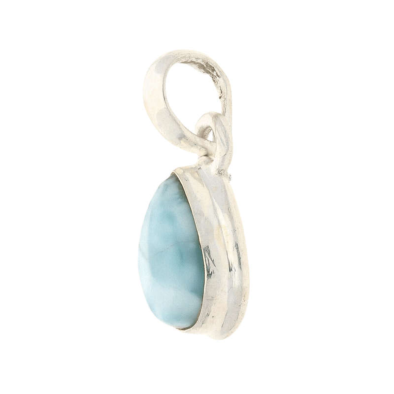 Enchanted Echoes: Larimar Sterling Silver Necklace
