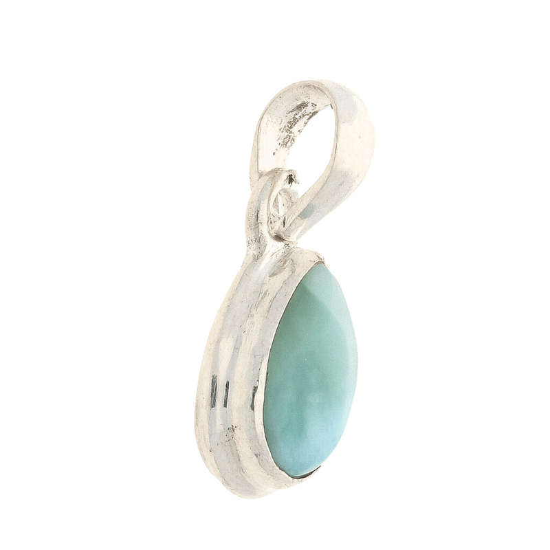 Enchanted Echoes: Larimar Sterling Silver Necklace