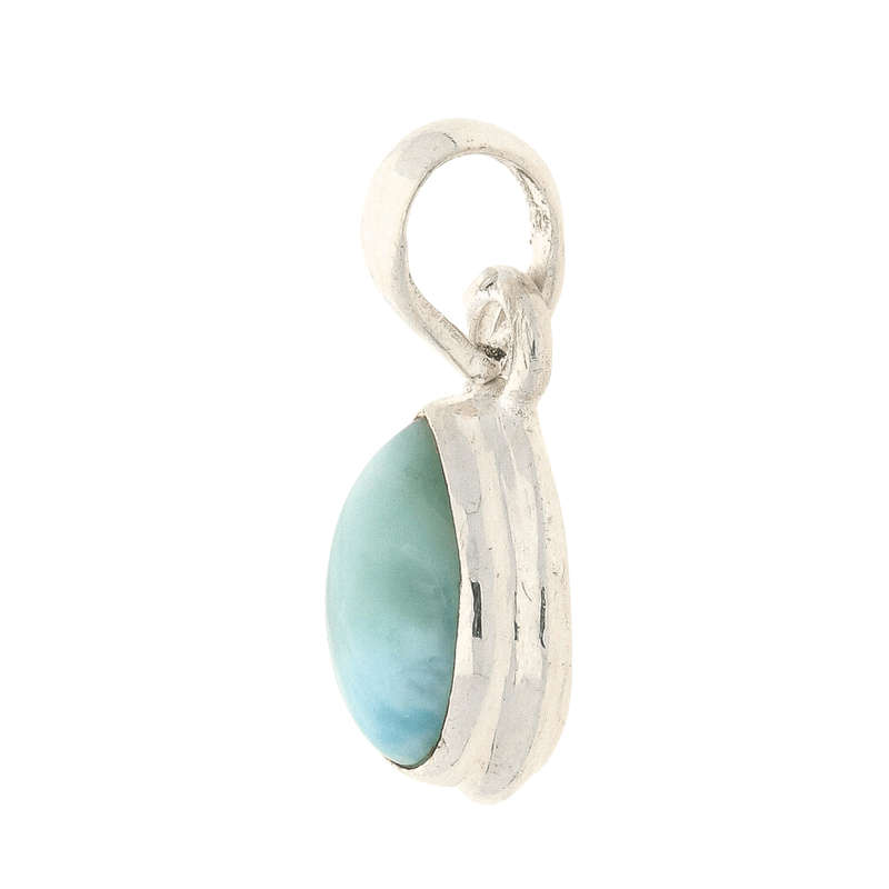 Enchanted Echoes: Larimar Sterling Silver Necklace