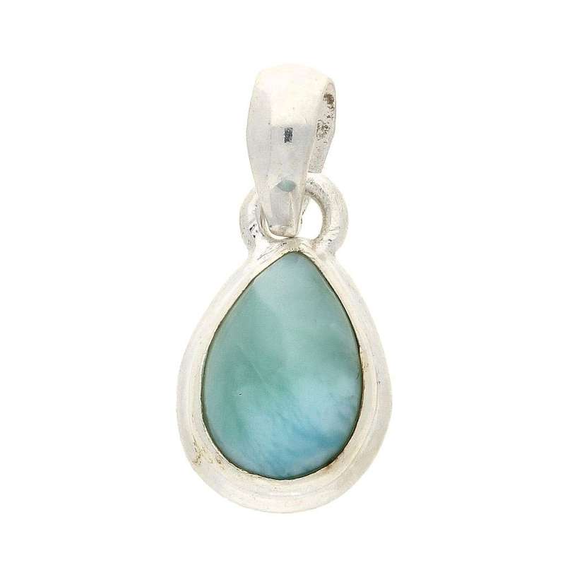 Enchanted Echoes: Larimar Sterling Silver Necklace
