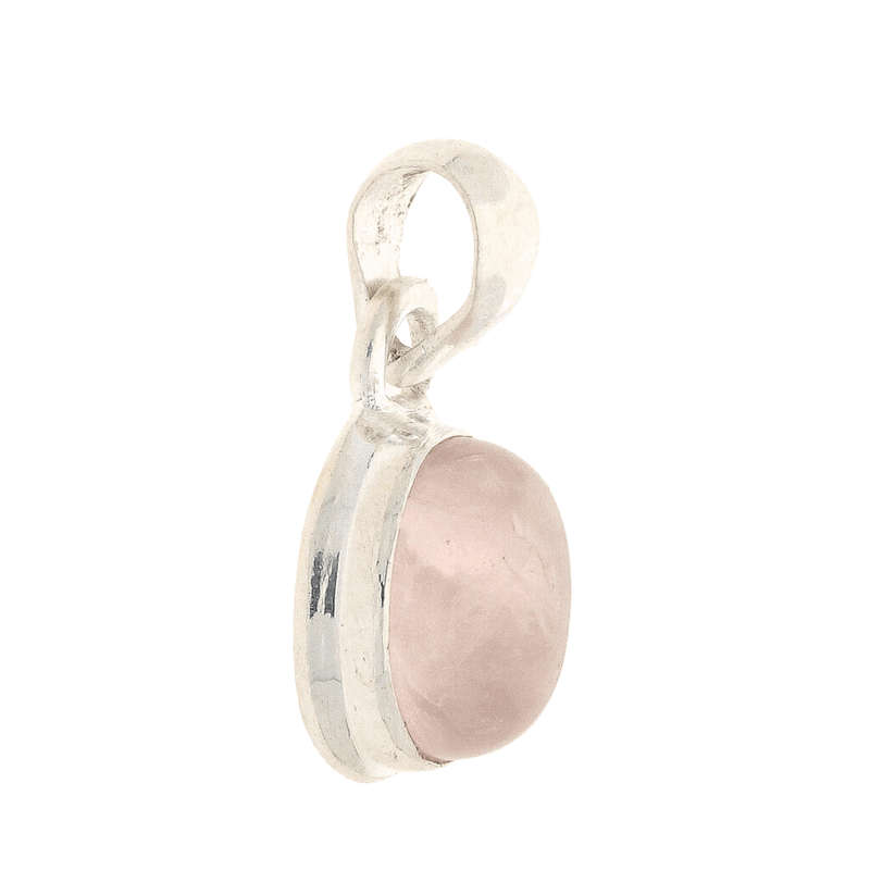 Enchanted Echoes: Rose Quartz Sterling Silver Necklace