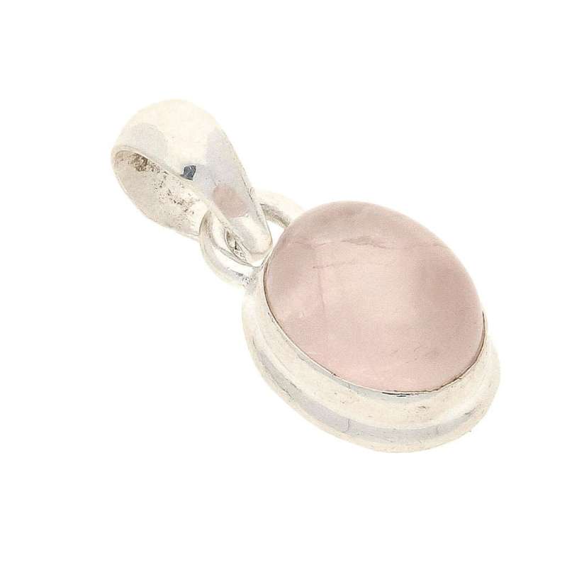 Enchanted Echoes: Rose Quartz Sterling Silver Necklace
