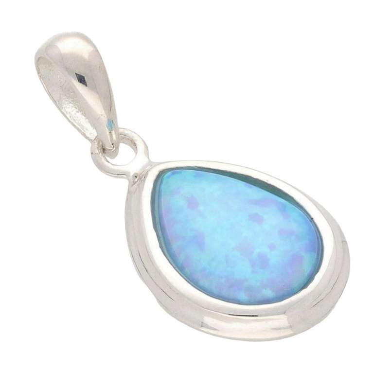 Eternal Fire: Synthetic Opal Necklace