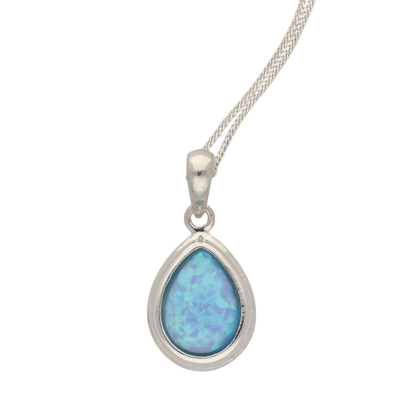 Eternal Fire: Synthetic Opal Necklace