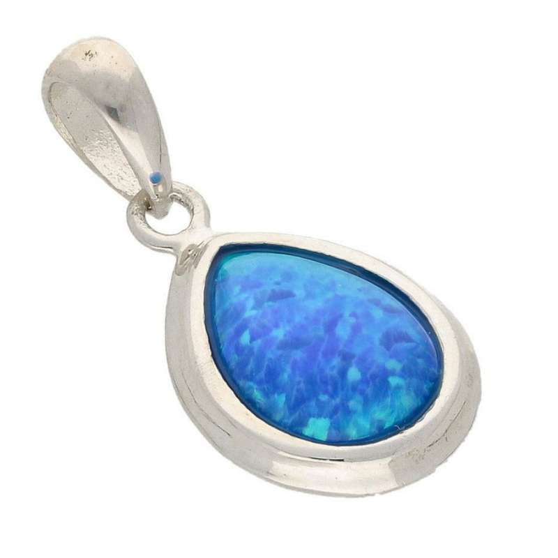 Eternal Fire: Synthetic Opal Necklace
