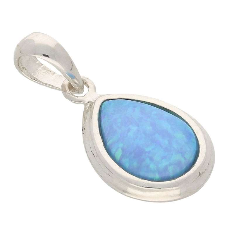 Eternal Fire: Synthetic Opal Necklace