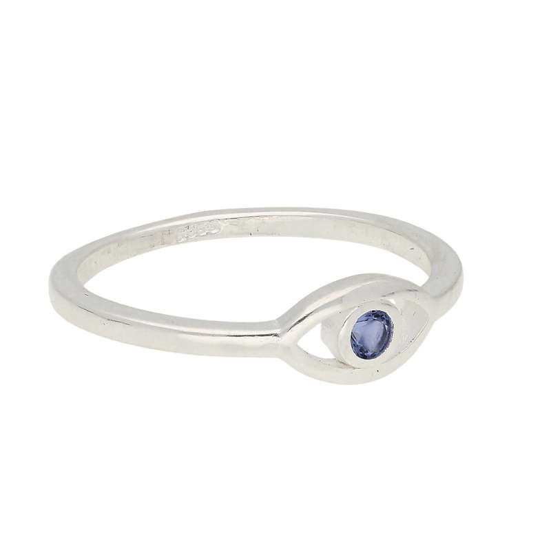 Evil Eye Sterling Silver Ring