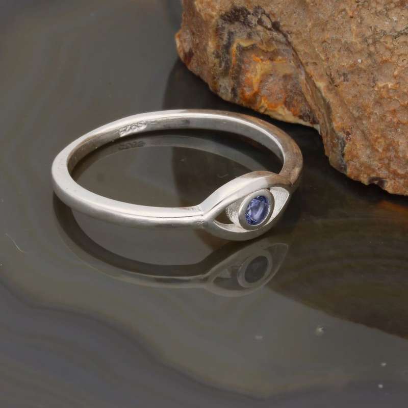 Evil Eye Sterling Silver Ring