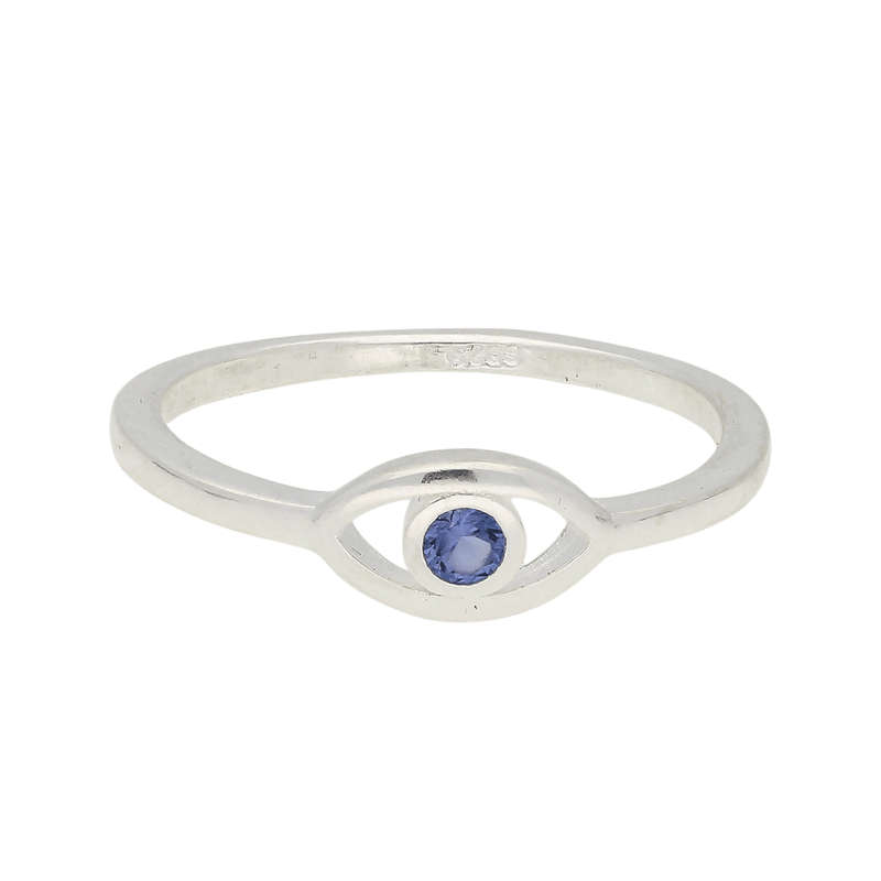 Evil Eye Sterling Silver Ring