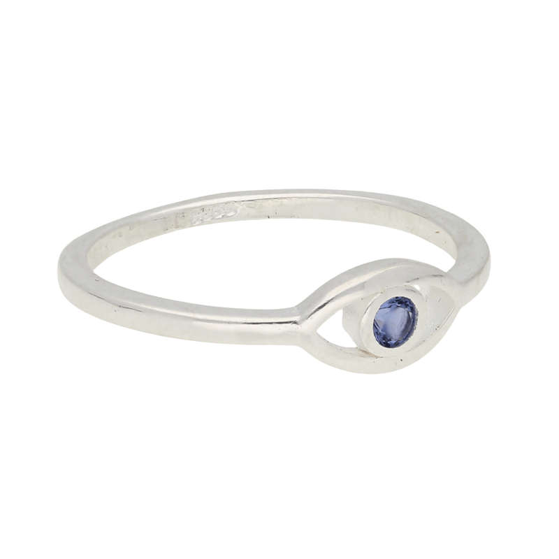 Evil Eye Sterling Silver Ring