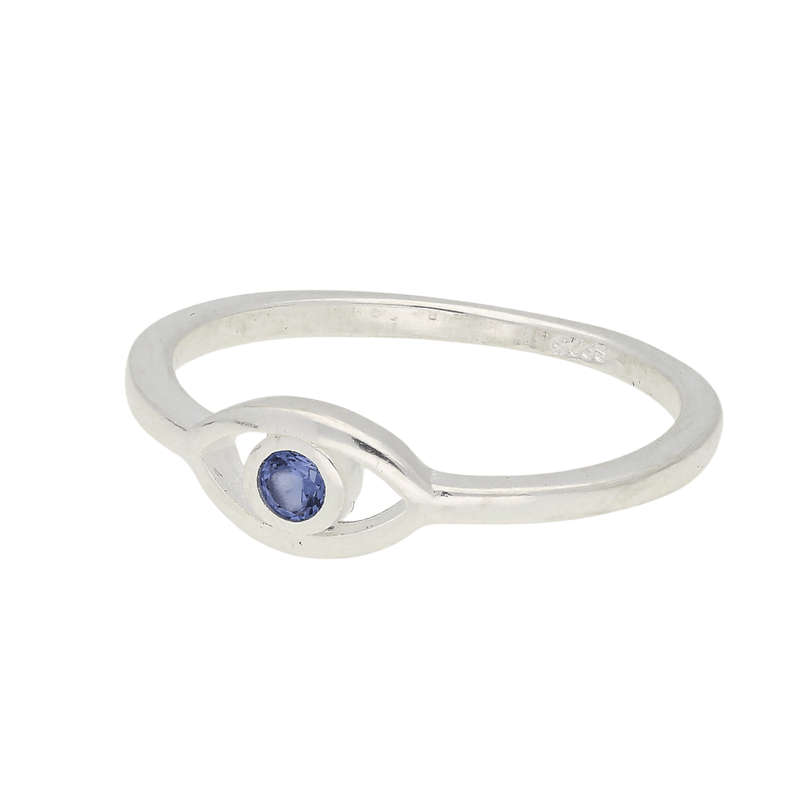 Evil Eye Sterling Silver Ring
