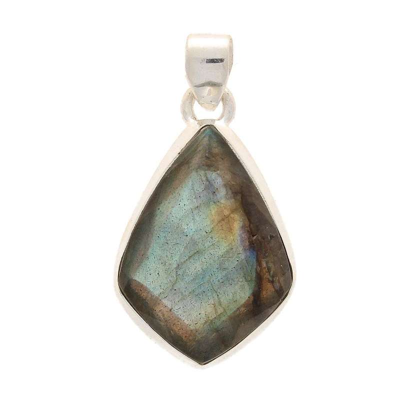 Faceted Labradorite Sterling Silver Necklace