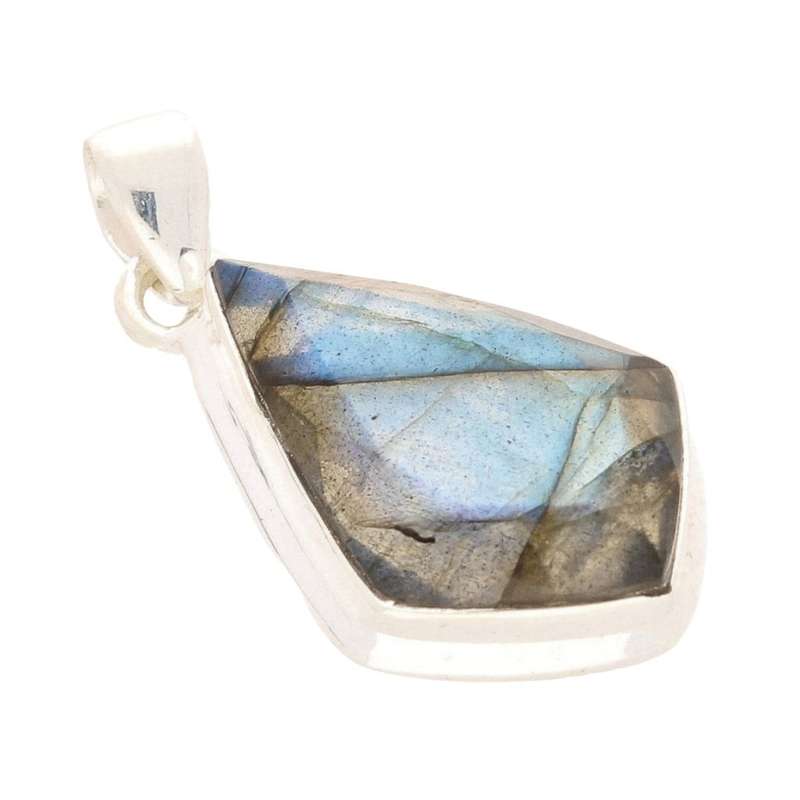 Faceted Labradorite Sterling Silver Necklace