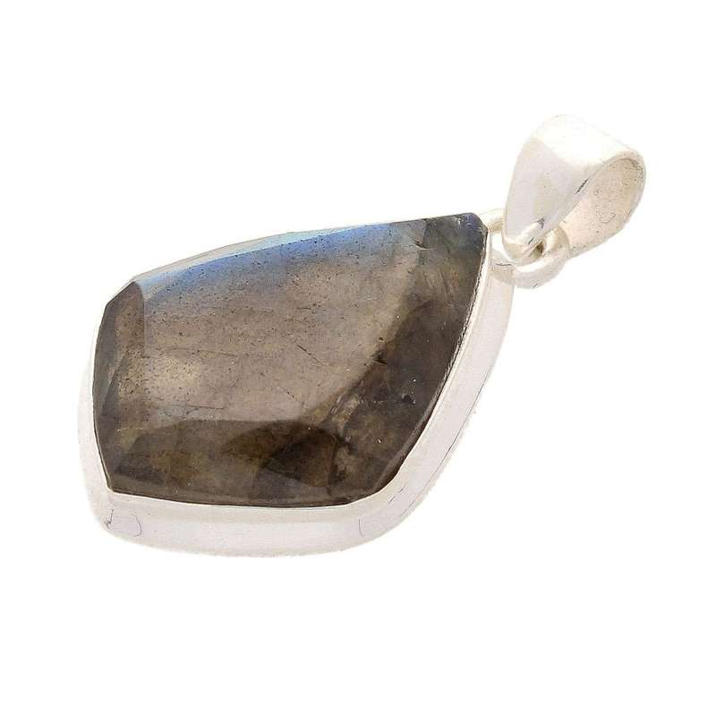 Faceted Labradorite Sterling Silver Necklace
