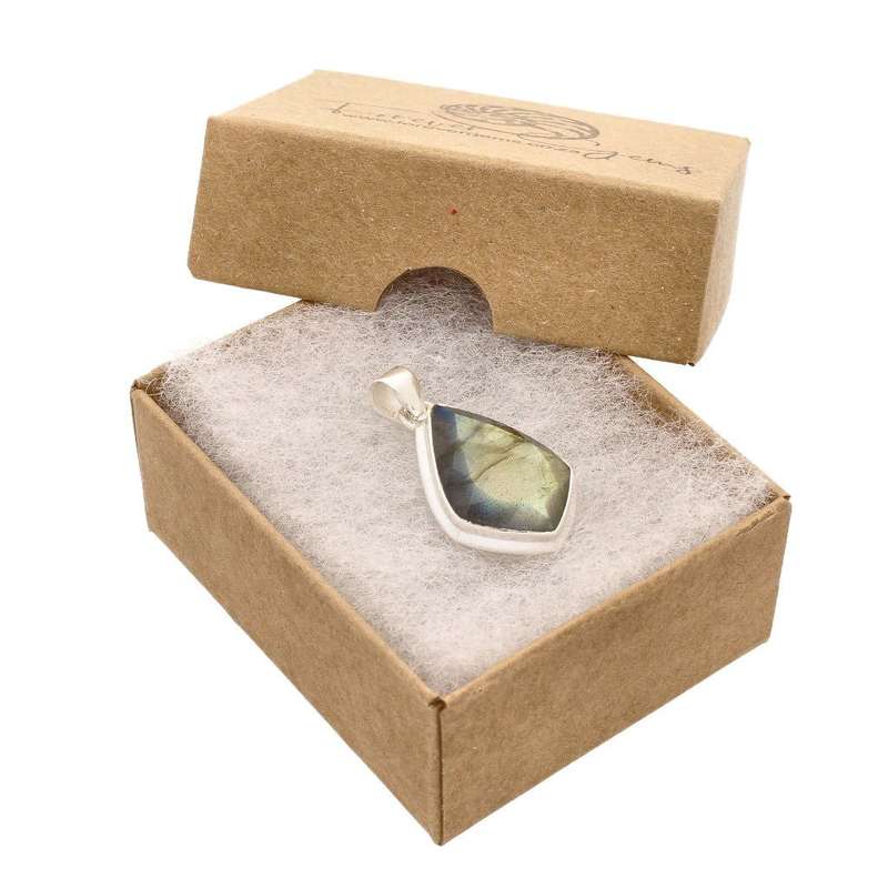 Faceted Labradorite Sterling Silver Necklace