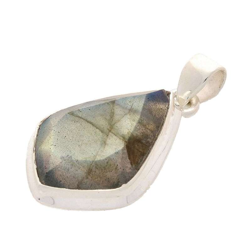 Faceted Labradorite Sterling Silver Necklace