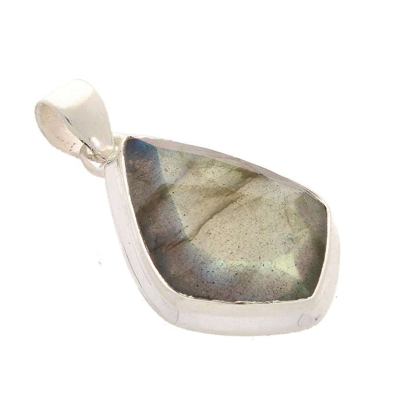Faceted Labradorite Sterling Silver Necklace