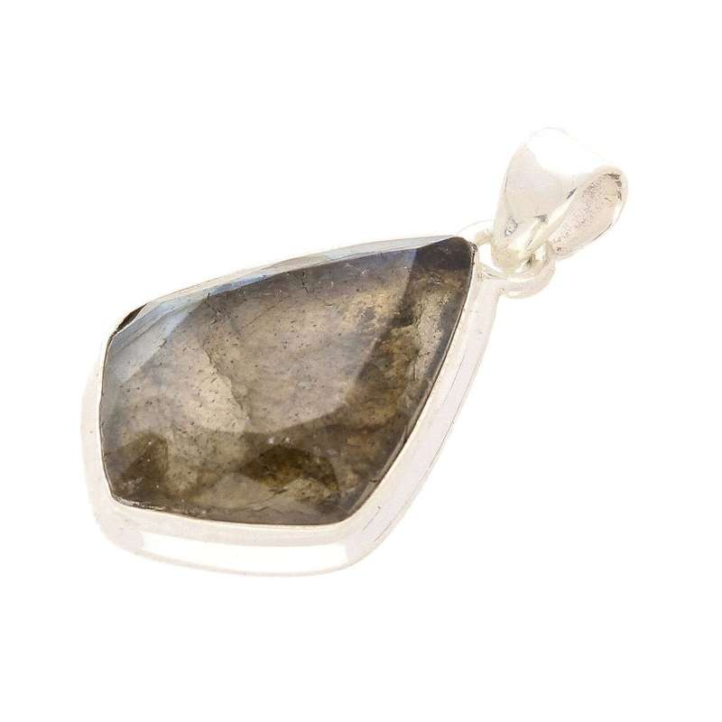Faceted Labradorite Sterling Silver Necklace
