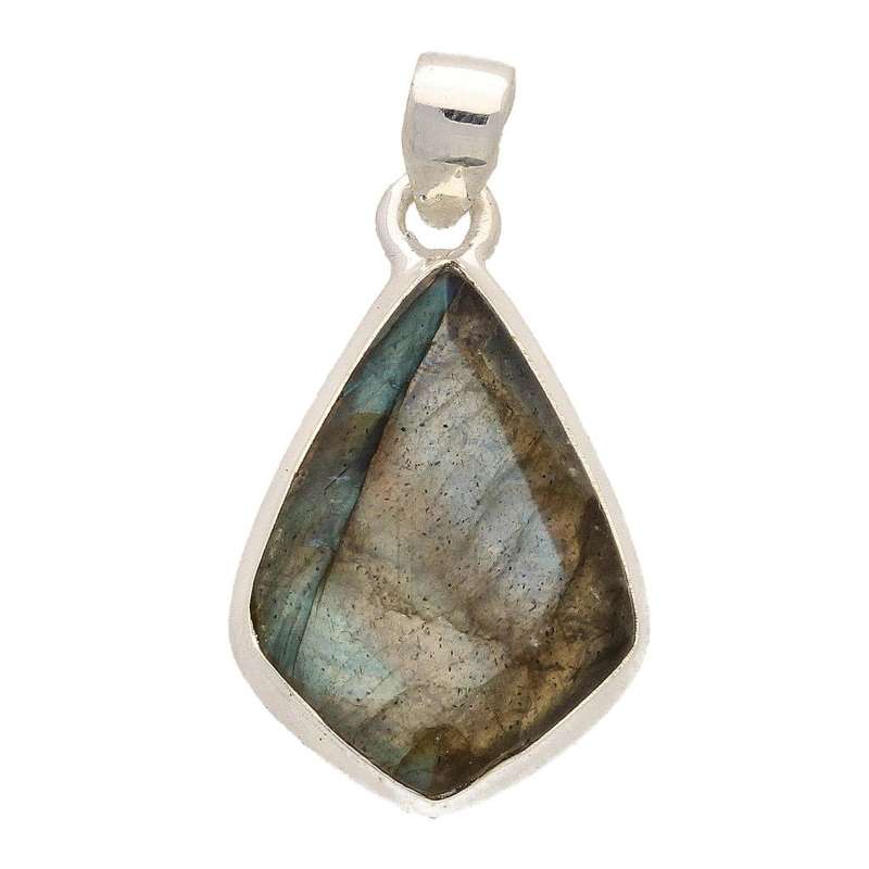 Faceted Labradorite Sterling Silver Necklace