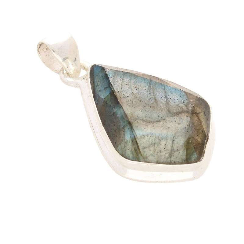 Faceted Labradorite Sterling Silver Necklace