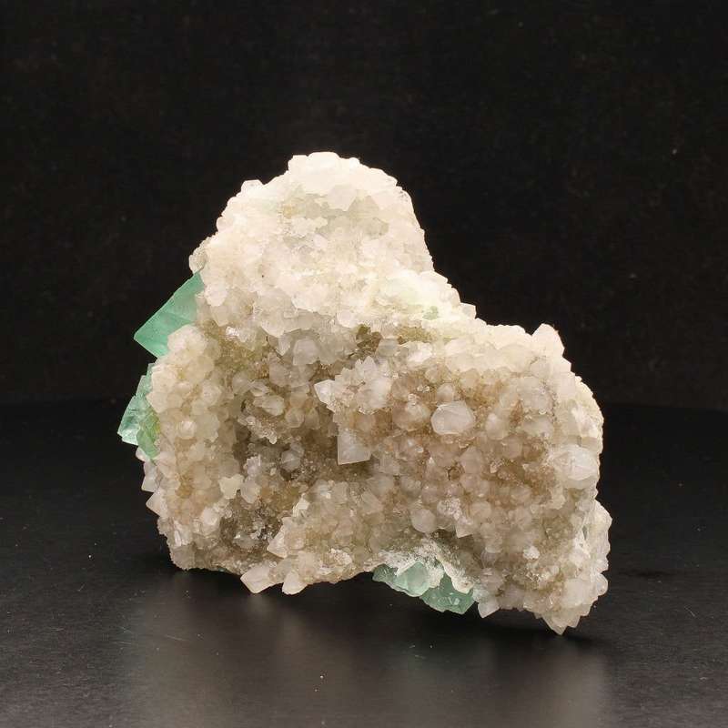 Quartz-Encrusted Fluorite Octahedra Beauty