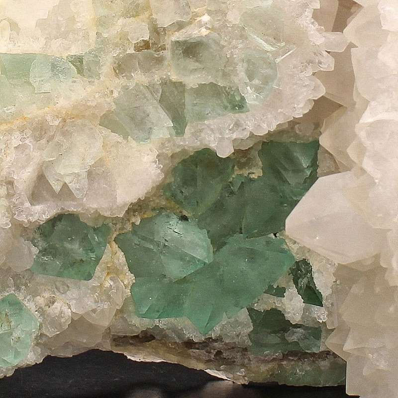 Quartz-Encrusted Fluorite Octahedra Beauty