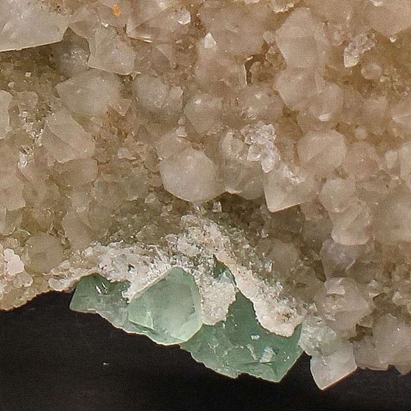 Quartz-Encrusted Fluorite Octahedra Beauty
