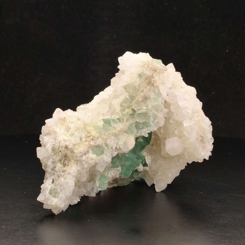 Quartz-Encrusted Fluorite Octahedra Beauty
