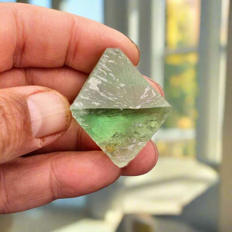 Riemvasmaak Green Fluorite Octahedron