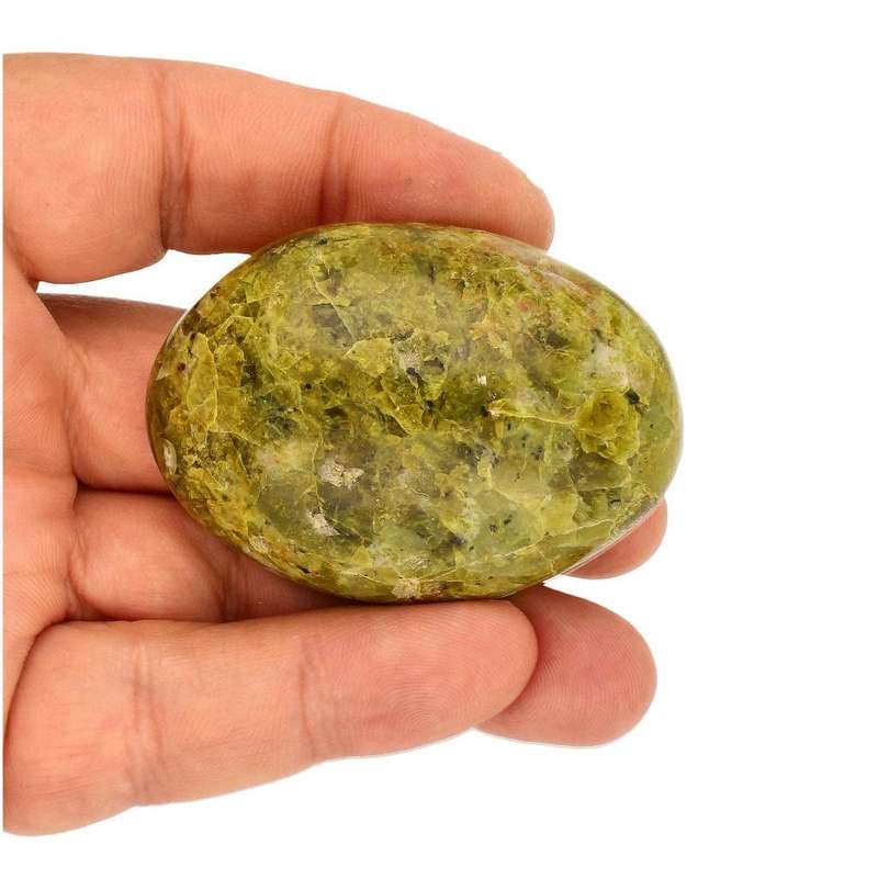 Natural Green Opal Hand Stone