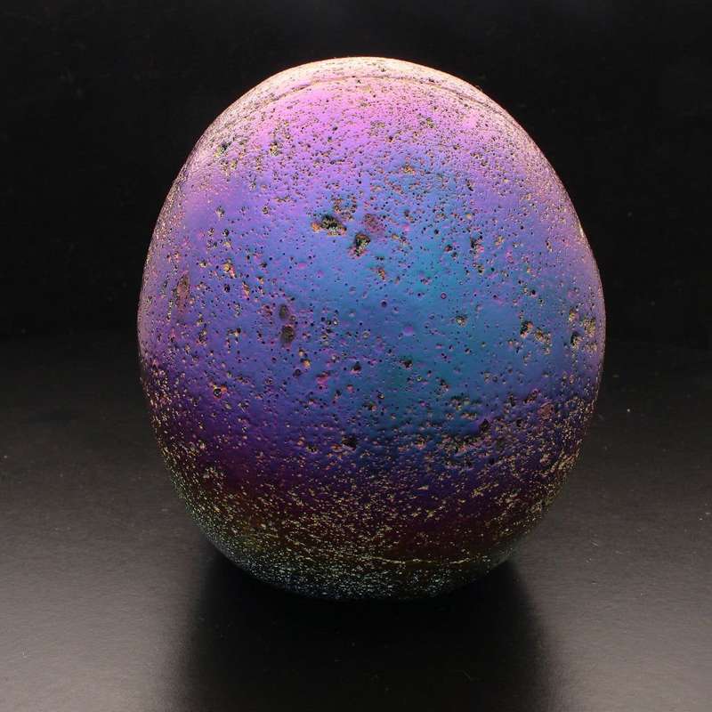 Large Aura Lava Stone Crystal Skull