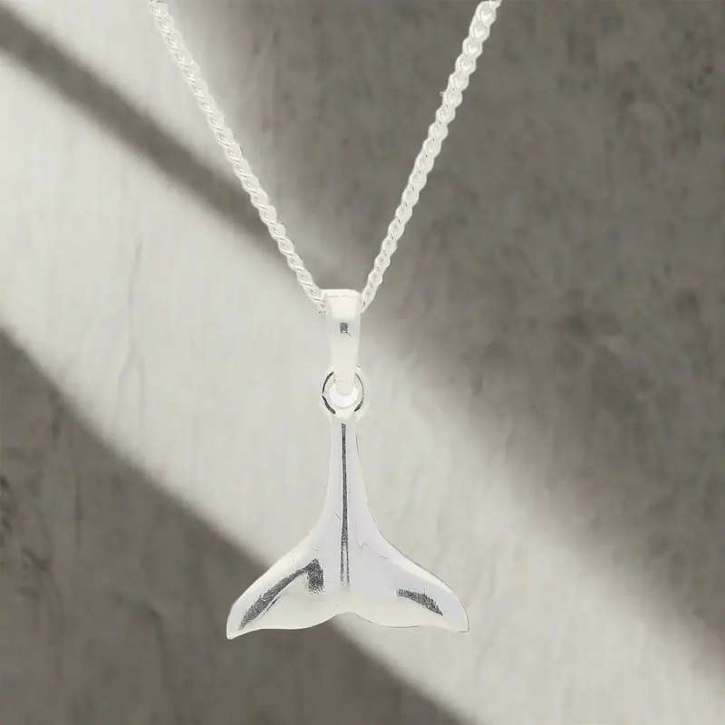 Mermaid Vibes: The Perfect Sterling Silver Whale Tail Necklace.