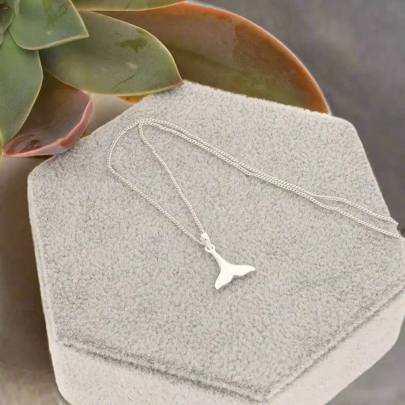 Mermaid Vibes: The Perfect Sterling Silver Whale Tail Necklace.