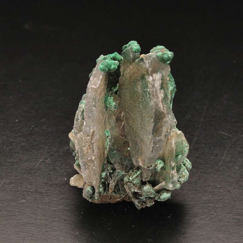 Miniature Size Baryte and Malachite