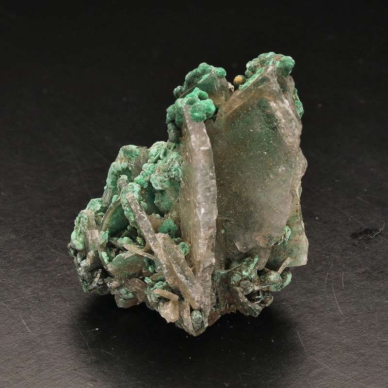 Miniature Size Baryte and Malachite