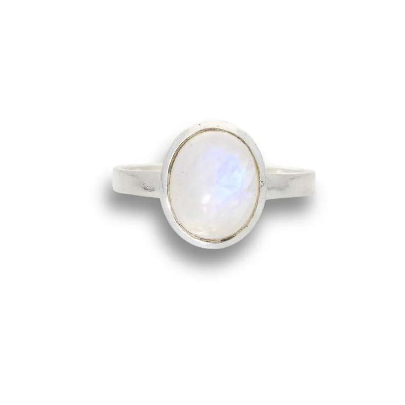 Moonstone Magic: Serene Glow Oval Ring