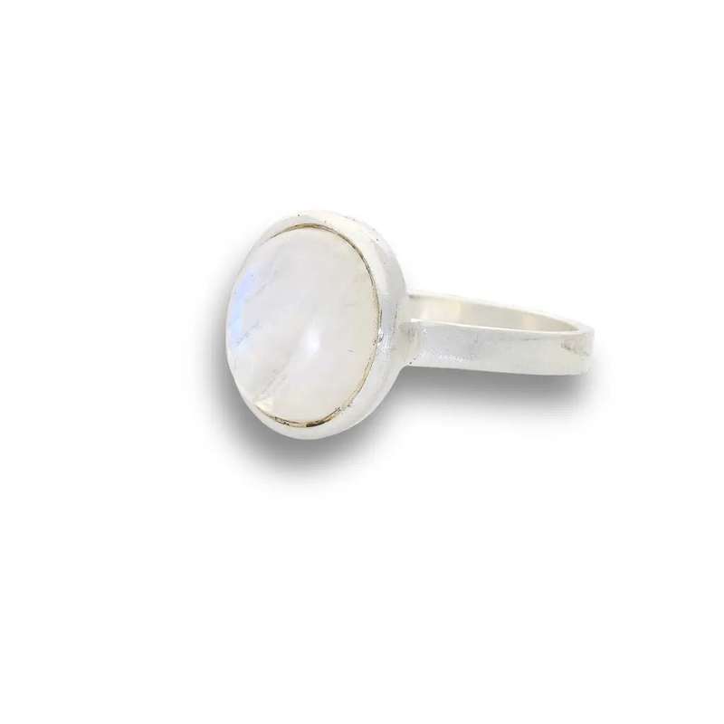 Moonstone Magic: Serene Glow Oval Ring
