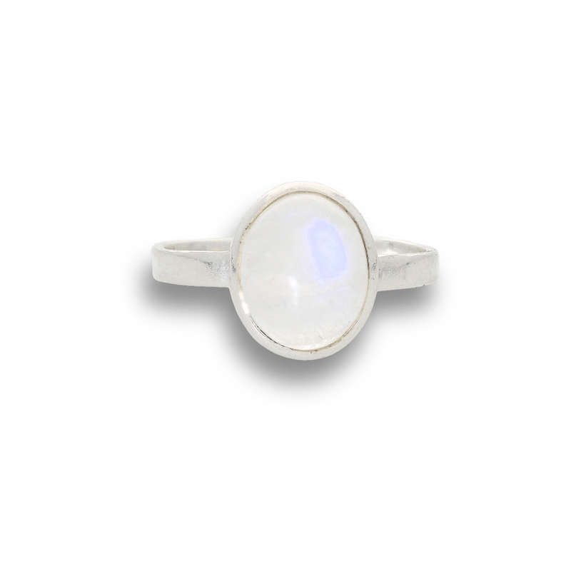 Moonstone Magic: Serene Glow Oval Ring