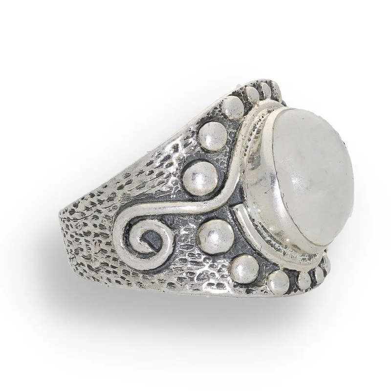 Moonstone Radiance: Whimsical Wave Ring