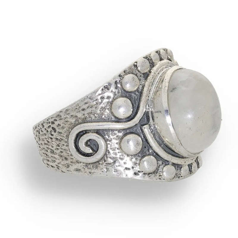 Moonstone Radiance: Whimsical Wave Ring