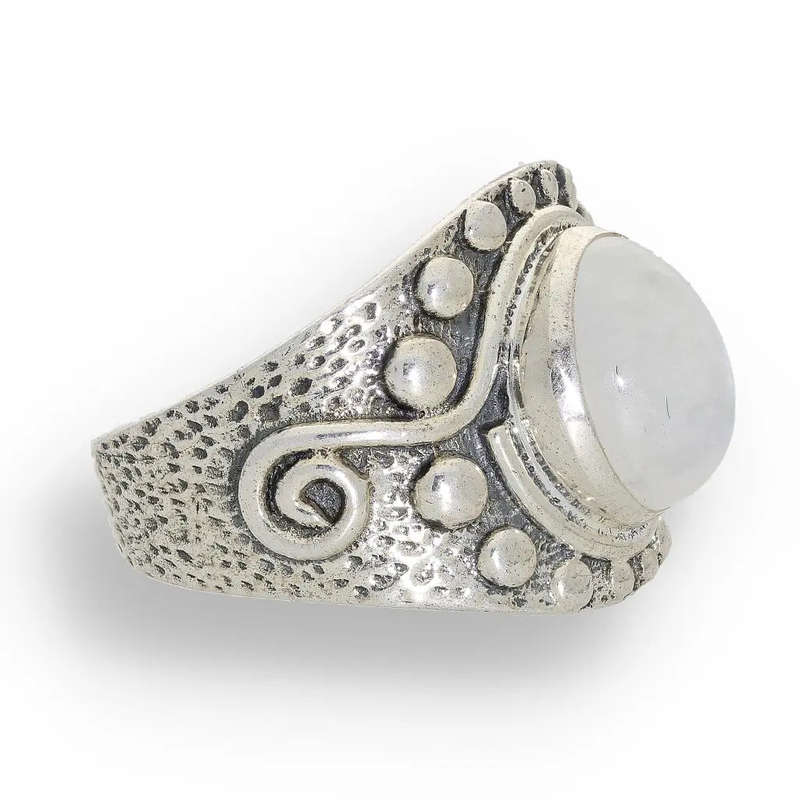 Moonstone Radiance: Whimsical Wave Ring